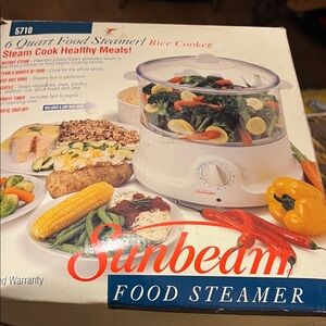 Sunbeam White Food Steamer and Rice Cooker